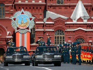 Старт военного парада в Москве.